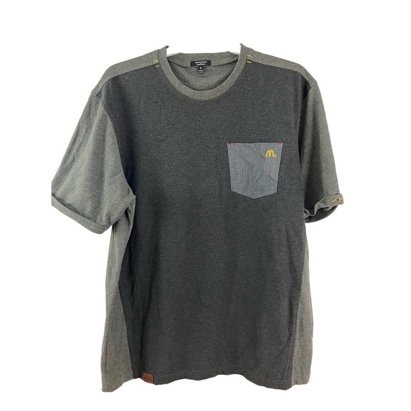 McDonald's Size XL Grey Unisex Gift Uniform Crew Shirt Top Round Collar Button - Picture 1 of 5